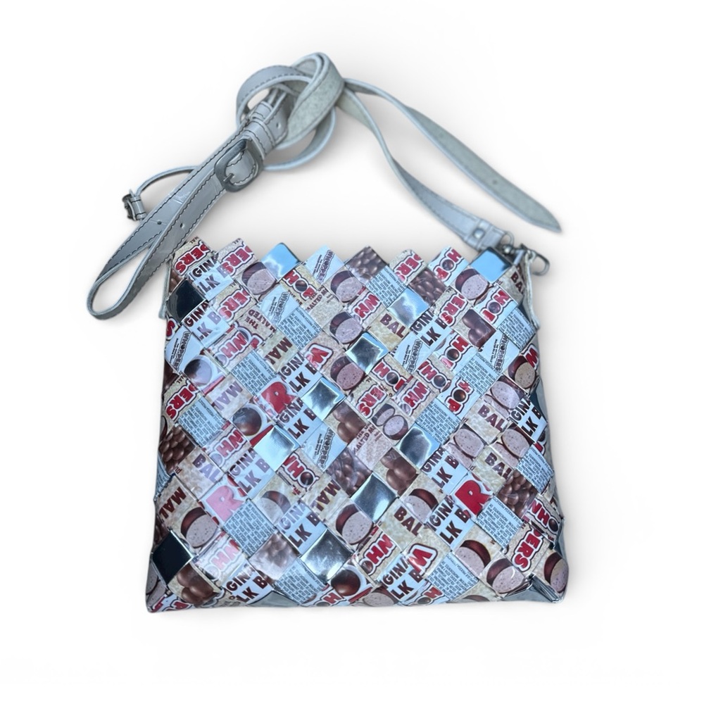 Chocolate Wrapper Woven Crossbody Bag